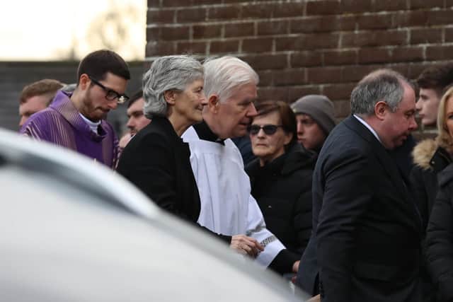 In his homily, Father Campiello acknowledged the overwhelming grief felt since last weekend, saying that many have found themselves unable to articulate the devastation of the tragedy.