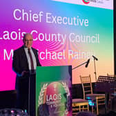 Michael Rainey, Laois County CEO,  speaks at the event in Portlaoise. Picture: Leinster Express
