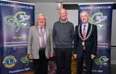 President Kilkenny Lions Club Maurice Regan, Brian Cody, and Mayor John Coonan