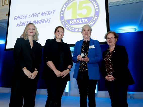 Áine Kerr, Gaisce Chairperson, Fiona Coghlan, Irish Rugby International, Lucy Ryan, Gaisce PAL with Kilkenny Volunteer Centre and Avril Ryan, Gaisce CEO