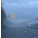 The scene of the vehicle on fire outside Bunratty