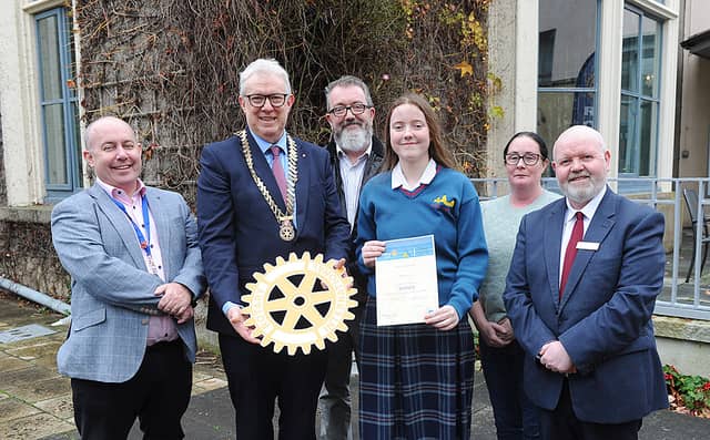 Scoil Uí Mhuirí Dunleer student, Hailey Tevlin, who was selected as the Dundalk representative in the Rotary Ireland Youth Leadership Competition. Photos: Arthur Kinahan