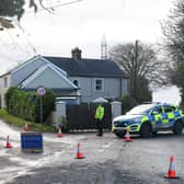 Garda at the scene on the L3168 just outside Dundalk, Co Louth. Photo: Damien Eagers/PA Wire