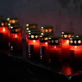 Candles at a vigil held in Ardee on Tuesday night. Liam McBurney PA