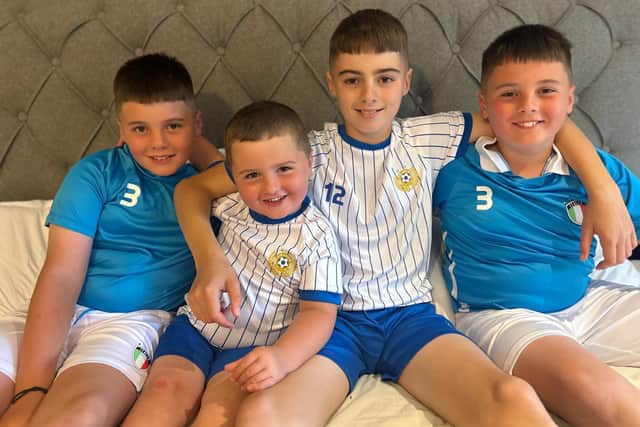 The talented son of Eddie and Caoimhe Corkery has three younger brothers (pictured below).