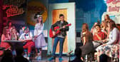 Matthew Ryan stars as Chad at Sylvia's Honky Tonk in the Coláiste Íosagáin Portarlington 2023 show All Shook Up - the Musical.  Photo: Michael Scully