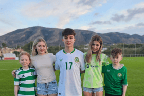 Fionn with his siblings: Katie, Amy, Fionn, Emeline and Francis