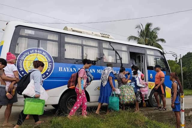 It was expected to blow westwards overnight and on Tuesday and batter central island provinces, including Cebu, which is still recovering from a 6.9-magnitude earthquake that hit on September 30 and left at least 79 dead and displaced thousands of people after their houses collapsed or were severely damaged.
