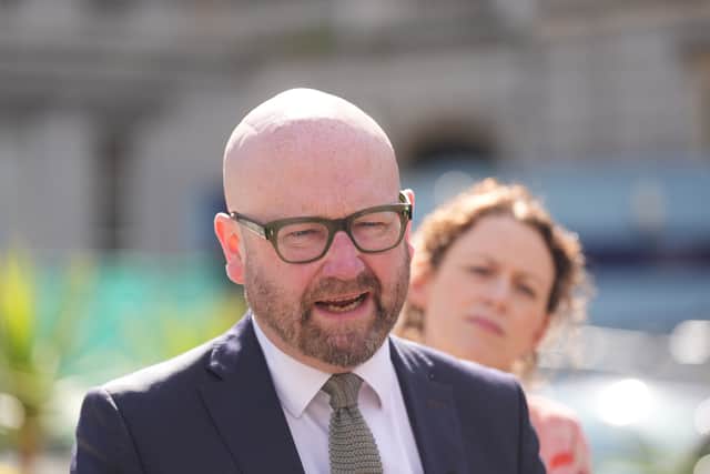 A spokesman for Mr Harris said he “absolutely condemns” the attack on the Drogheda centre “in the strongest possible terms”.
