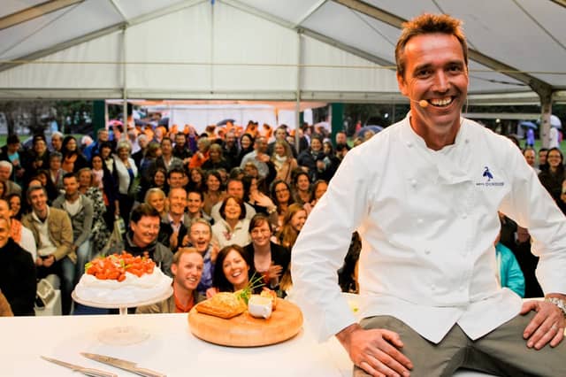 Pictured: Chef Kevin Dundon gives a cookery demonstration. Photo: Facebook