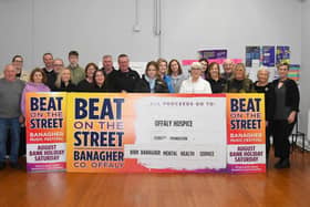 Beat on The Street Banagher 2025 presented an impressive €17,500 to five very deserving causes at Banagher Community Centre. Photo Credit: Dave Boylan