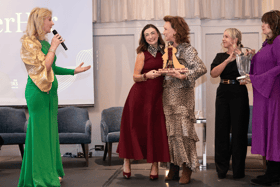 I wasI was presented with the beautiful award Lifetime Achievement Award by Marion Murphy Cooney, Caroline Mitchell Dr. Mary Ryan, and Oonagh O’Hagan | Picture: Liam Murphy
