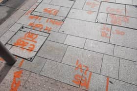 Every manhole in the town is covered in these numbers and letters