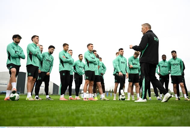 Ireland's squad preparing ahead of the match against Armenia on Tuesday night