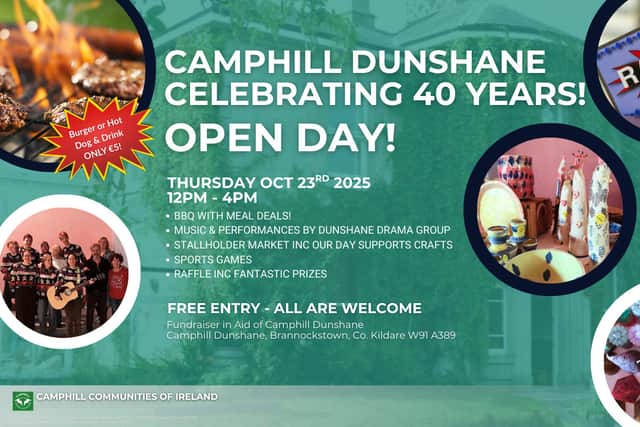 Visitors can also enjoy sports games and take part in a raffle with fantastic prizes up for grabs. Meal deals, including a burger or hot dog and a drink, will be available for just €5.