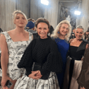 Louise Cantillon, Dr Mary Ryan, Michelle Fitzpatrick, Aoife McNamara and I, all enjoying the wonderful Paul Costelloe fashion show held in the fabulous rotunda of Dublin City Hall