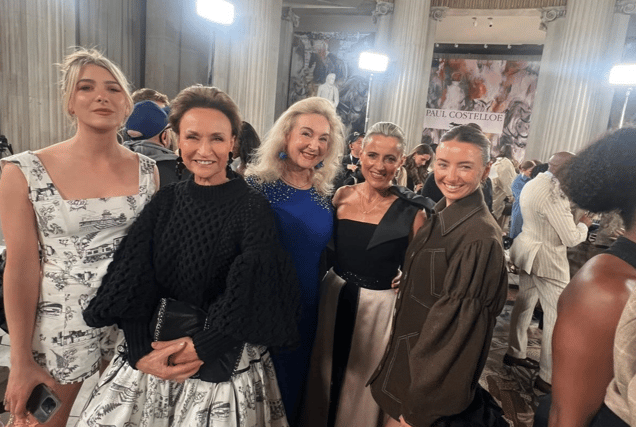 Louise Cantillon, Dr Mary Ryan, Michelle Fitzpatrick, Aoife McNamara and I, all enjoying the wonderful Paul Costelloe fashion show held in the fabulous rotunda of Dublin City Hall
