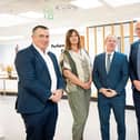 Kevin O’Keeffe, site lead, Stryker, Maureen Timlin, IDA Ireland; Michael Lohan, IDA Ireland and Conor Tolan, vicepresident manufacturing JR, Stryker | PICTURE: Don Moloney