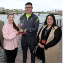 Josh Quinlivan receiving the Limerick Person of the Month award from Kayley Hardiman, Limerick Leader, also present are Dave O’Hora of Southern and Emma Pond, Clayton Hotel    Picture: Adrian Butler