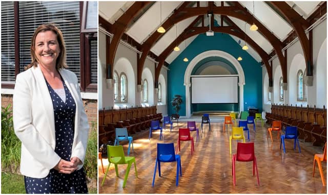 Caroline Lydon, CEO of Laois Partnership, which is drving the project in Mountrath at BloomHQ which is a renovated part of the old school.