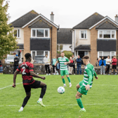 Action from Evergreen’s away win against Callan that maintained their position at the top of the table in the St Canice’s Credit Union Premier Division last Sunday morning.