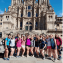 St Vincent's students after completing the Camino