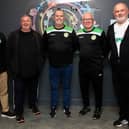 TOTHC former and present members, from left are Sean Hargan, Tony Gillespie, Eamon McLaughlin, Jim McGuinness and Gerry McLaughlin at the launch of “Our Club, Our History, Our Future”.