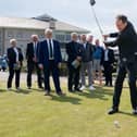Rory eat your heart out! Minister of State Charlie McConalogue pictured at Murvagh Golf Club in May at the launch of the ‘Golf in Donegal’ brochure which showcases all the county’s 21 golf courses.