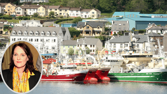Boats pictured in Killybegs Harbour (Thomas Gallagher) and, inset, Councillor Niamh Kennedy