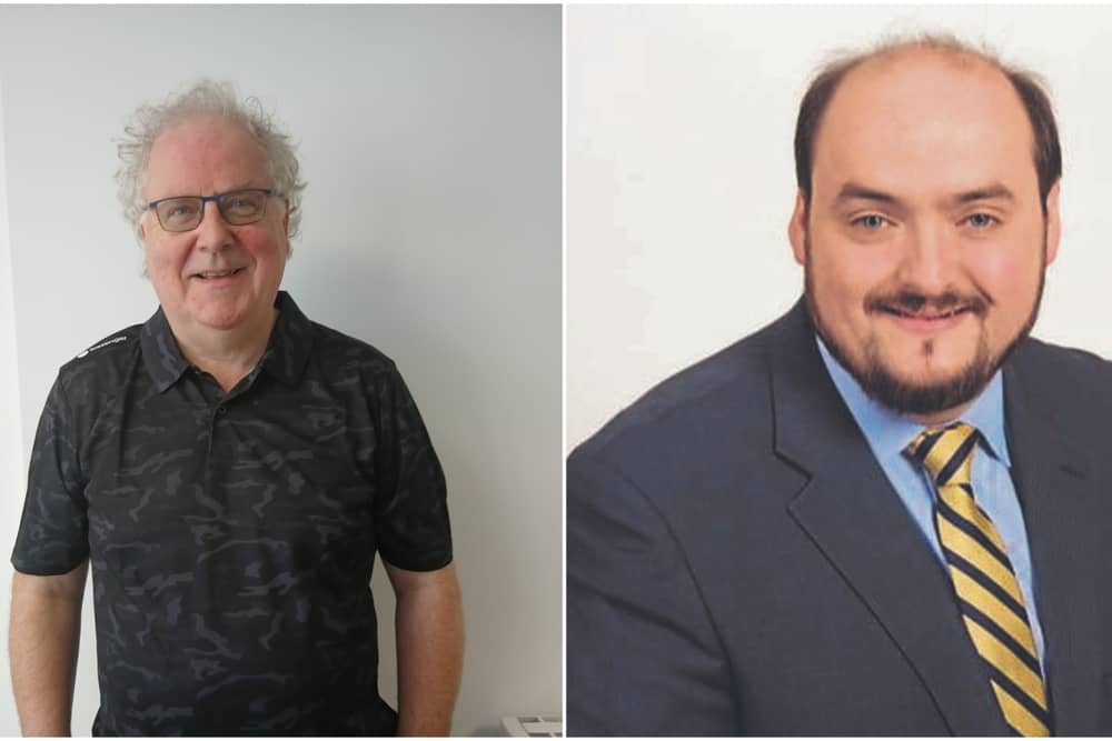 (Left: Fintan Farrelly,  musical director ; Right: Andrew Reynolds , chairperson)
