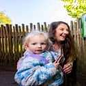 Pictured is Emma Cahill with her daughter Bonnie Caffrey at the launch of Irish Sign Language interpreted videos at Dublin Zoo/ Image by Fintan Clarke/Coalesce