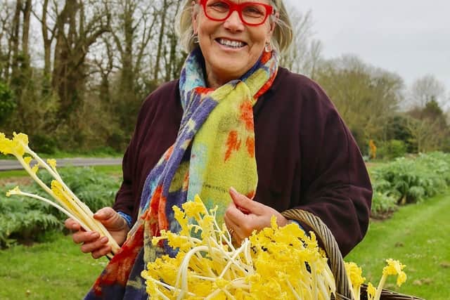“At the moment I’m just enjoying the first of the rhubarb, roasting it and baking pies and things.”