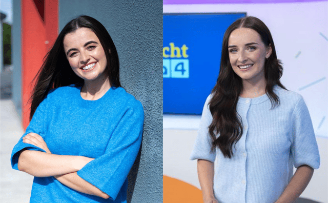 Katelyn Hayes and Áine Humphreys helping to inspire the next generation of Irish speakers