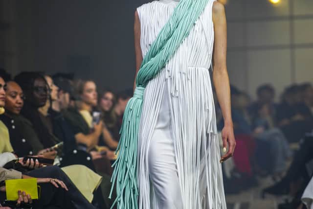 Colours in the collection were a classic spring palette of pastels, such as lilac, mint and sky blue.
