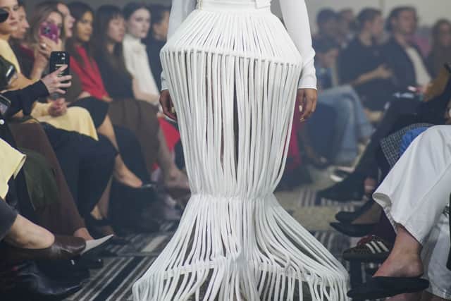 The standout trends, like many of her contemporaries, appeared to be fringe and volume this season. But for Lee they posed as more than trends but tools for giving women space and presence.