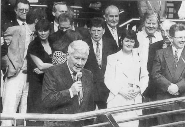 The late Gay Byrne officially opened the Bridge Centre in 1995