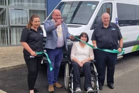 Caithorleach of Letterkenny/Milford Municipal District, Ciaran Brogan, cutting the ribbon at the event