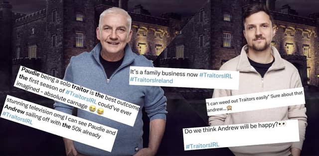 In the latest episode of The Traitors Ireland, viewers saw another Traitor being banished from the castle, leaving Paudie - the sole remaining Traitor - giving his own son Andrew an ultimatum