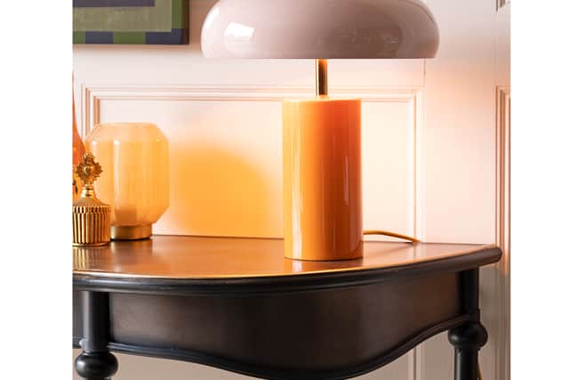 3. Pink & Orange Statement Table Lamp, £125, Rockett St George