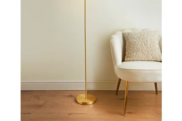 5. Stockholm Floor Lamp – Gold, £30, B&M Home, in-store