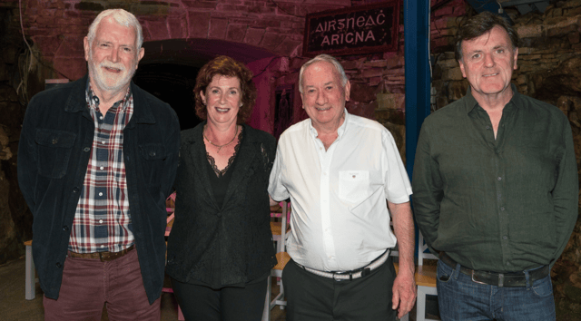 Martina Rynn with Charlie McGettigan, Billy Faughnan and Declan Faughnan.