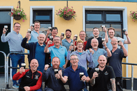 The new owners of Ahern’s announced the new name of their pub on their first night of trading I PICTURE: Adrian Butler
