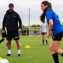 Leah Stack being put through her paces