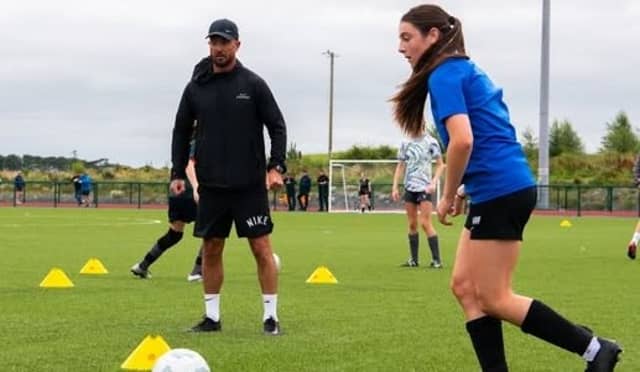 Leah Stack being put through her paces
