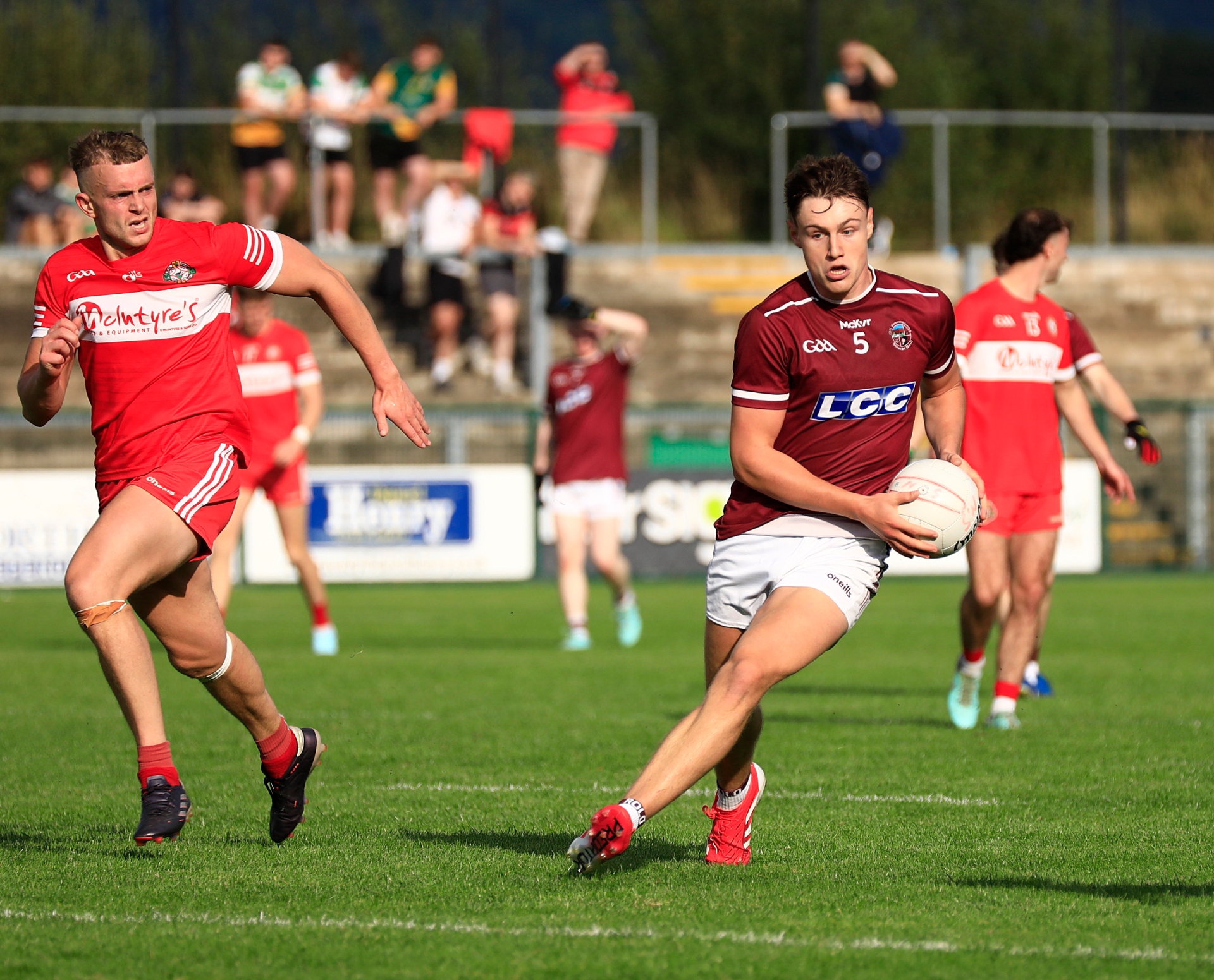 Slaughtneil's Cathal McKaigue in action against Kilrea in the Derry SFC Round 1 game at Owenbeg on Saturday.  (Photo - Tom Heaney, nwpresspics)