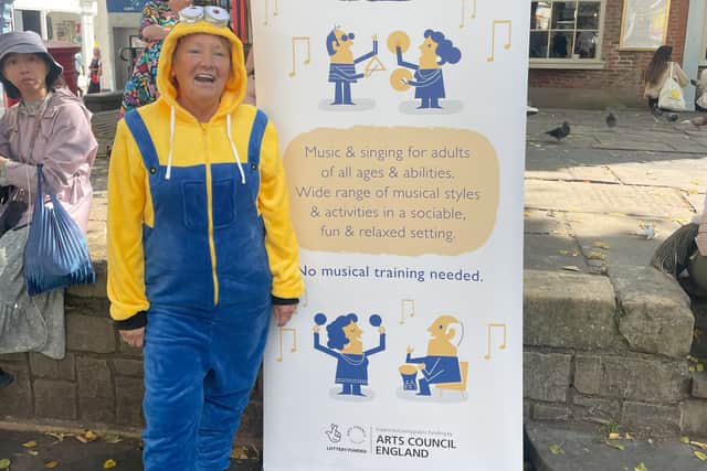 Since joining the musical programme, Linda’s confidence has soared. Not only has she discovered her singing voice, but she’s also embraced busking, ribbon dancing, and regularly surprises her fellow group members by showing up in an array of playful costumes – always keeping them on their toes.