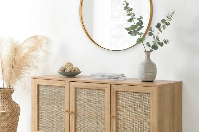 3. Frances Woven Rattan 3-Door Sideboard, Natural, £209.99, Daals