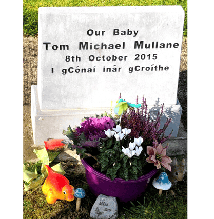 Gravestone of Tom Conway Mullane whose short life will be remembered on a new website to honour those buried in St Patrick’s Graveyard, Patrickswell