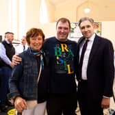 Joan and Conor Paybody with An Tanaiste, Simon Harris. Credit: Mary Browne