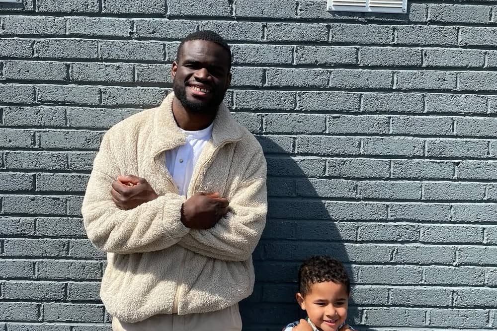 Big Kildare Interview: Newbridge man to run 15K in aid of Cara Projects. Pictured is Kayode Adebesin beside his young son, Liam